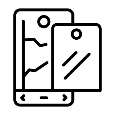 Akıllı telefon simgesinin vektör illüstrasyonu 