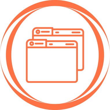 Windows web simgesi vektör çizimi 