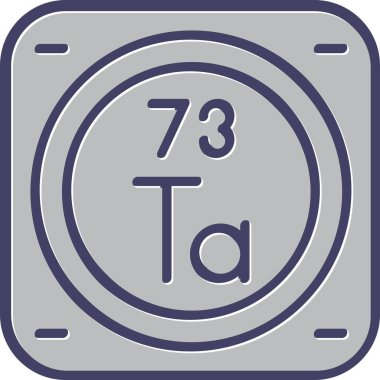 Periyodik tablonun kimyasal elementinin web illüstrasyonu