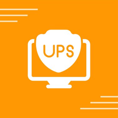 UPS web simgesi, vektör illüstrasyonu