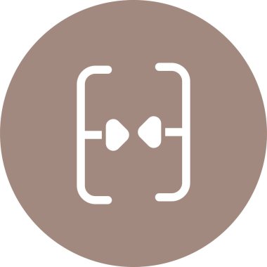 beyaz arkaplanda izole edilmiş simge vektörünü birleştir