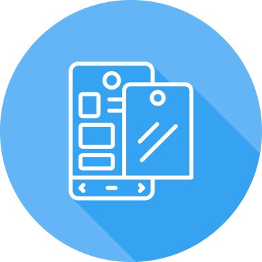 Akıllı telefon simgesinin vektör illüstrasyonu 