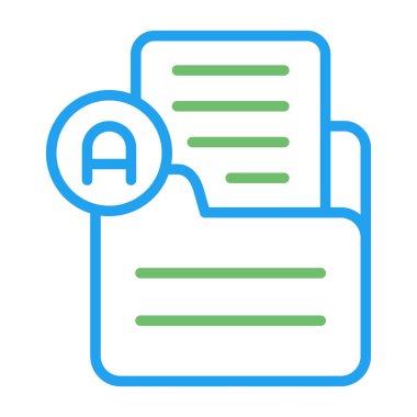 Belge Yazıtipi Web simgesi vektör illüstrasyonu