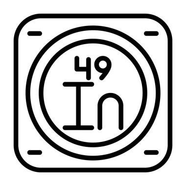 Periyodik tablonun kimyasal elementinin web illüstrasyonu