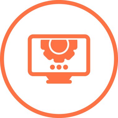 Simge, web düğmesi, basit vektör illüstrasyonu ayarlanıyor