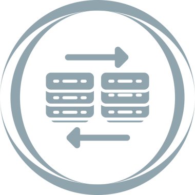 Bulut Göç web simgesi, vektör illüstrasyonu