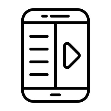 E-kitap okuyucu simgesi. Web simgesi basit illüstrasyon