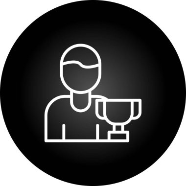  Ödül kazanan ikon. vektör illüstrasyonu