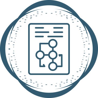 Belge Çalışma Akımı simgesi, vektör illüstrasyonu basit tasarım