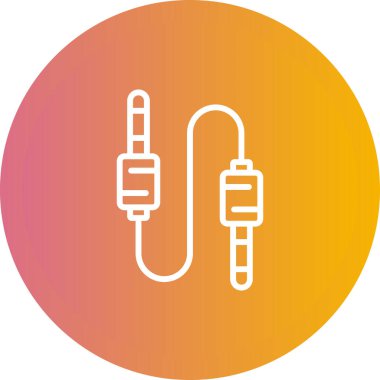 ses kablosu simgesi web illüstrasyonu