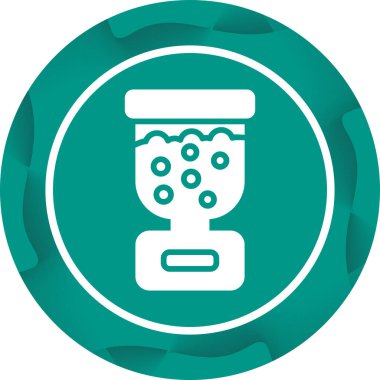 Akıllı evcil hayvan besleyicisi. Web simgesi basit illüstrasyon