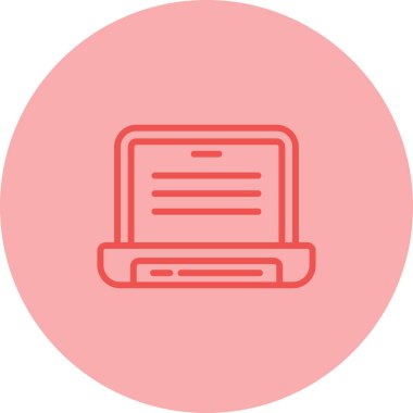 dizüstü bilgisayar simgesi, basit vektör tasarımı 