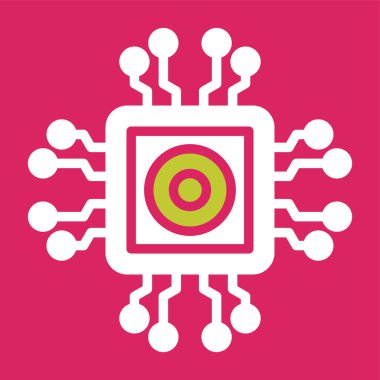 Çip. Web simgesi basit illüstrasyon 