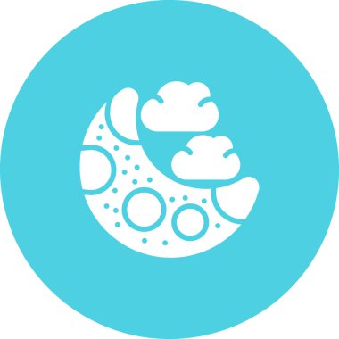 Ay ağ simgesinin vektör illüstrasyonu