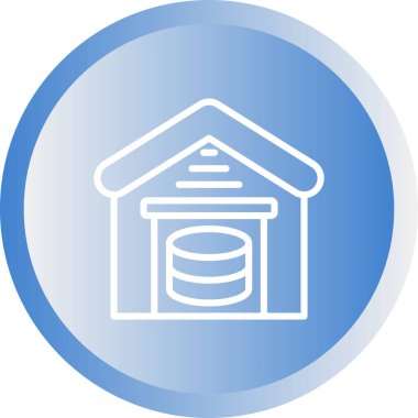  Veri Depolama Web simgesi basit illüstrasyon