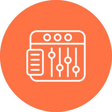 Tarayıcı web simgesi, basit illüstrasyon