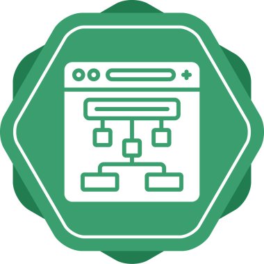 Tarayıcı web simgesi, basit illüstrasyon