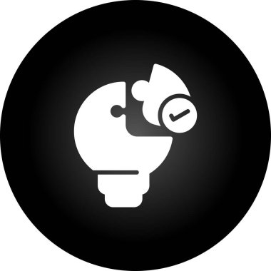 Ampul simgesi web illüstrasyonu, çözüm kavramı