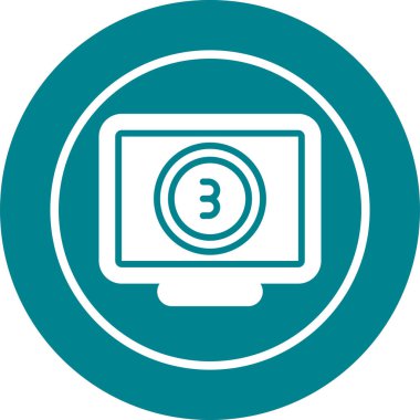 Geri sayım web simgesi vektör illüstrasyonu