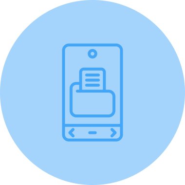 Dosya sembolü çizim tasarımı olan akıllı telefon 