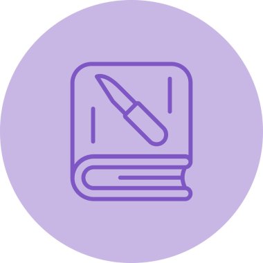 Bir Hayatta Kalma kitabı simgesinin vektör çizimi