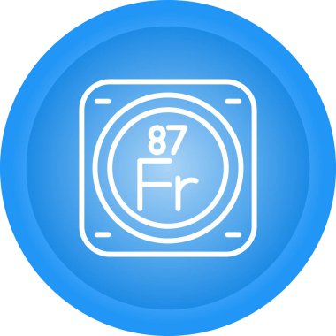 Periyodik tablonun kimyasal elementinin web illüstrasyonu