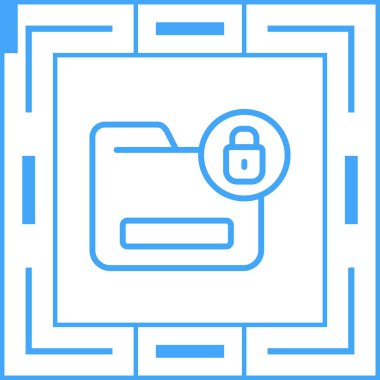  Belge Şifreleme simgesi, vektör illüstrasyonu  