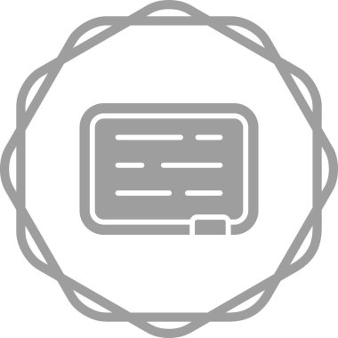 Whiteboard simgesinin vektör illüstrasyonu