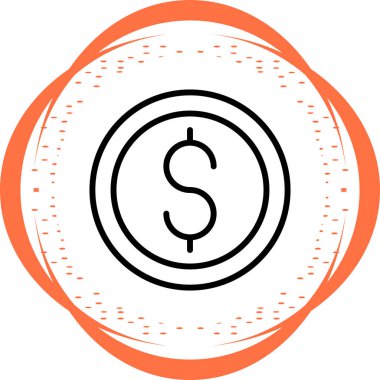 Dolar simgesi vektör illüstrasyonu