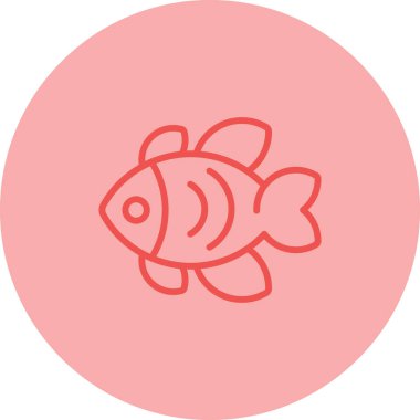 balığı web simgesi, vektör çizim 