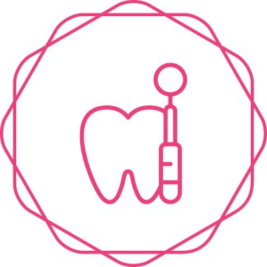 Diş simgesinin vektör illüstrasyonu 