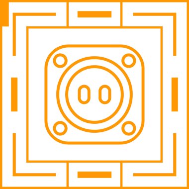 soket ağ simgesi vektör illüstrasyonu