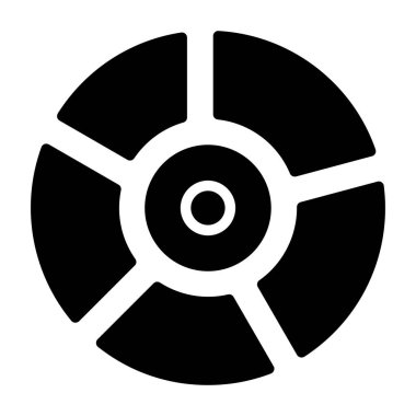 Pie Chart Simgesi modaya uygun düz stil. Web sitenizin tasarımı için grafik sembolü, logo, uygulama, UI. Vektör illüstrasyonu