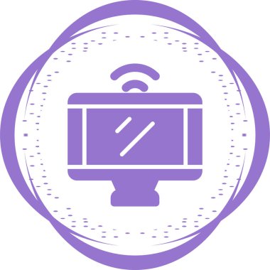 Monitör. Web simgesi basit illüstrasyon