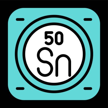 Periyodik tablonun kimyasal elementinin web illüstrasyonu