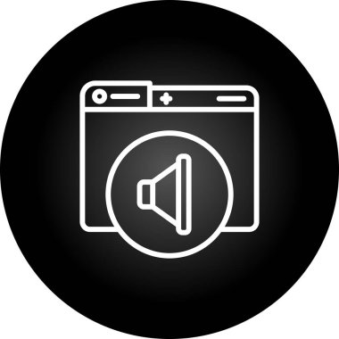 ses simgesi, vektör illüstrasyonu