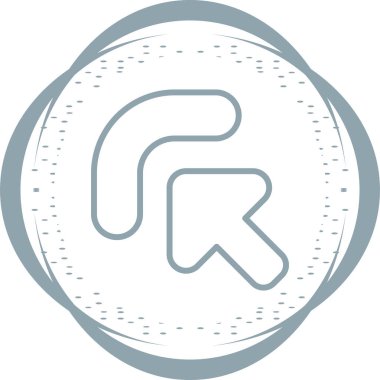 Köşedeki simgenin vektör illüstrasyonu