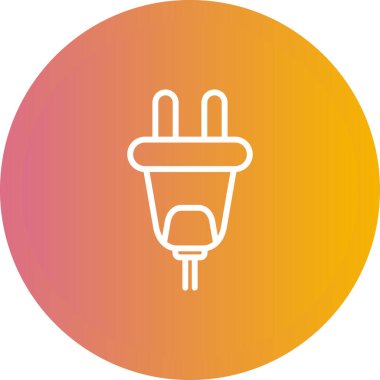 elektrik dolgu simgesi web basit illüstrasyon