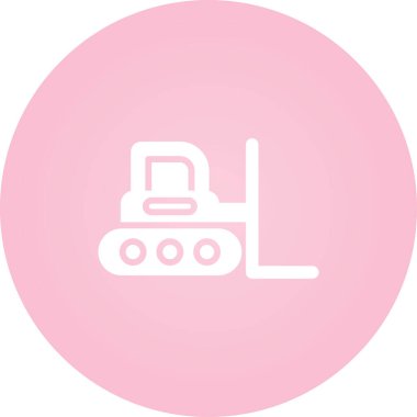 Modern Buldozer simgesinin vektör çizimi 