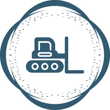 Modern Buldozer simgesinin vektör çizimi 