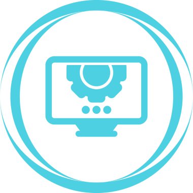 Simge, web düğmesi, basit vektör illüstrasyonu ayarlanıyor