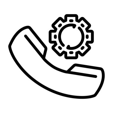 telefon arama simgesi, vektör illüstrasyonu 