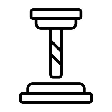 Sondaj makinesi logosu, üretim. Vektör illüstrasyonu