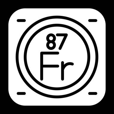 Periyodik tablonun kimyasal elementinin web illüstrasyonu