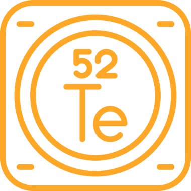 Periyodik tablonun kimyasal elementinin web illüstrasyonu