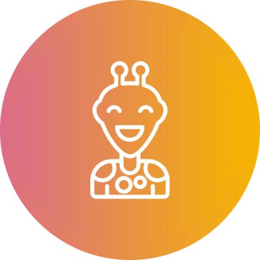 Uzaylı web simgesi, basit vektör illüstrasyonu 