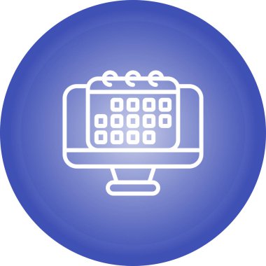 Masaüstü Bilgisayar Web simgesi vektör çizimi