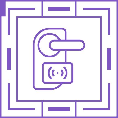 Anahtar Kart simgesi, vektör illüstrasyonu 