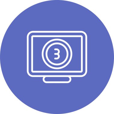 Geri sayım web simgesi vektör illüstrasyonu