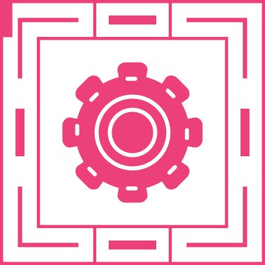 dişli web simge vektör çizim 